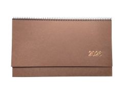 Настолен Календар-бележник КН11 черен/червен, 2026, структ, кафяв