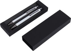 Комплект Oslo, химикалка и автоматичен молив, БЯЛ