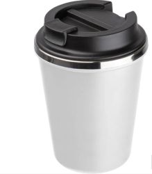 Чаша с капак, двустенна, 350ml, БЯЛ