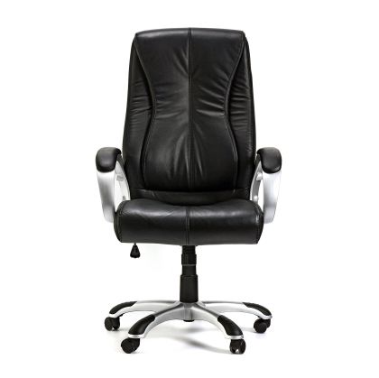 Директорски стол Hugo, екокожа, Tilt механизъм, до 130 kg, черен