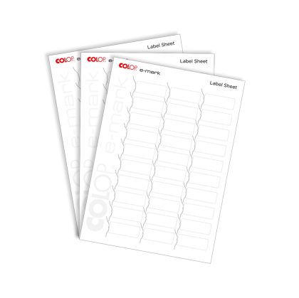 Colop Самозалепващи се етикети E-Mark, 48 х 18 mm, заоблени ъгли, 10 листа
