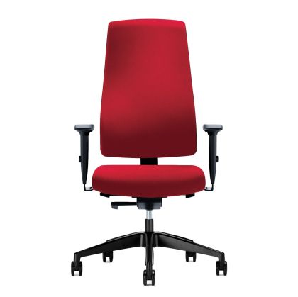 Ергономичен стол Interstuhl Goal 24/7, текстил, Synchronous механизъм, полиамидна основа, до 150 kg, рубиненочервен