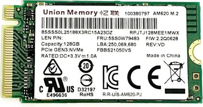 Памет SSD Union Memory 128GB m.2 NVMe PCIe Gen3 2242