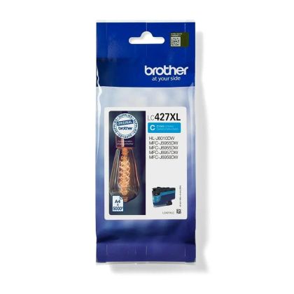 Оригинален патрон Brother LC427XLC, 5000 страници/5%, Cyan
