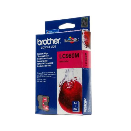 Оригинален патрон Brother LC980, 260 страници/5%, Magenta