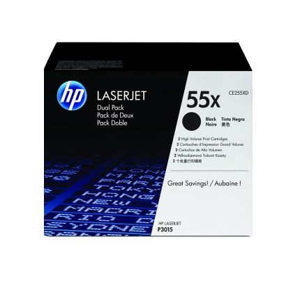 Оригинална тонер касета HP CE255XD, LJ 3000, 12 500 страници/5%, Black, 2 броя