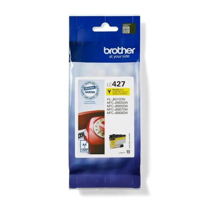 Оригинален патрон Brother LC427Y, 1500 страници/5%, Yellow