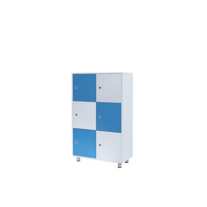 Шкаф RFG Dale, с 6 отделения, 800 х 400 х 1200 mm, ПДЧ, бяло-син