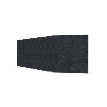 Акустично пано Narbutas Pet, квадрат, 200 х 200 х 9 mm, PET филц, 10 броя, тъмносиво