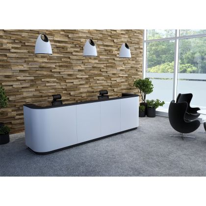 Извит модул за рецепция RFG Point, ляв, 100 х 80 х 112.50 cm, ПДЧ