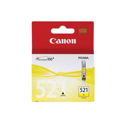 Оригинален патрон Canon CLI-521, 505 страници/5%, Yellow