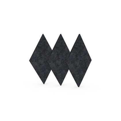 Акустично пано Narbutas Pet, диамант, 115 х 200 х 9 mm, PET филц, 3 броя, тъмносиво