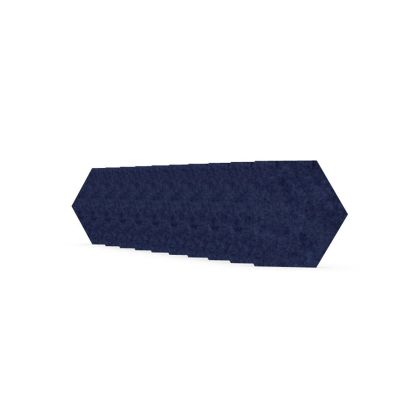 Акустично пано Narbutas Pet, шестоъгълник, 173 х 200 х 9 mm, PET филц, 10 броя, тъмносиньо