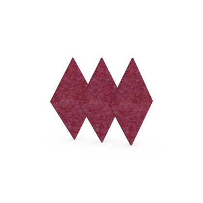 Акустично пано Narbutas Pet, диамант, 115 х 200 х 9 mm, PET филц, 3 броя, тъмнорозово