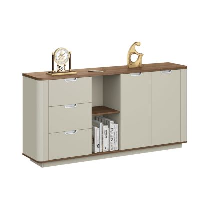 Шкаф RFG Elmaz, 1800 х 400 х 900 mm, ПДЧ, австралийски дъб и сиво