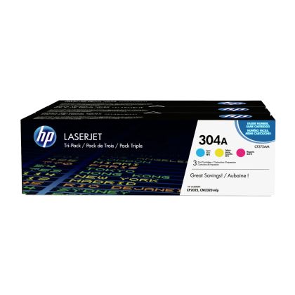 Оригинална тонер касета HP CF372AM, 304AHP, 3 x 2800 страници/5%, Cyan, Yellow, Magenta, 3 броя