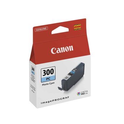 Оригинален патрон Canon PFI-300, 14 ml, 625 страници/5%, Photo Cyan