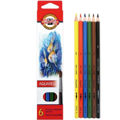 Цветни моливи Koh i Noor 6 цв. aquarell