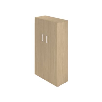 Шкаф Narbutas Nova Basic, 800 х 360 х 1444 mm, ПДЧ, меламин избелен дъб, бяла дръжка