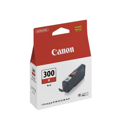 Оригинален патрон Canon PFI-300, 14 ml, 920 страници/5%, Red