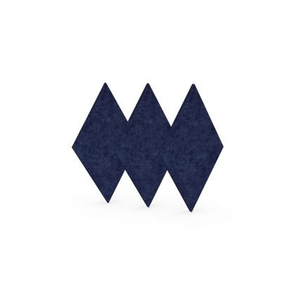 Акустично пано Narbutas Pet, диамант, 115 х 200 х 9 mm, PET филц, 3 броя, тъмносиньо