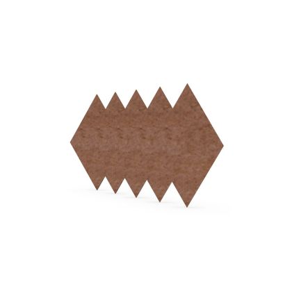 Акустично пано Narbutas Pet, диамант, 115 х 200 х 9 mm, PET филц, 5 броя, корал