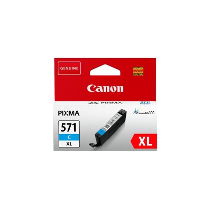 Оригинален патрон Canon CLI-571X, 650 страници/5%, Cyan