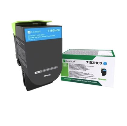 Оригинална тонер касета Lexmark 71B2HC0, 3500 страници/5%, Cyan