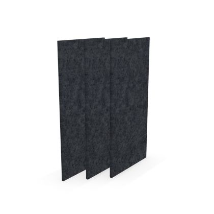 Акустично пано Narbutas Pet, правоъгълник, 200 х 400 х 9 mm, PET филц, 3 броя, тъмносиво
