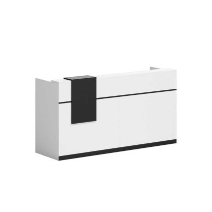 Рецепция RFG Ravena, 2000 х 632 х 1066 mm, ПДЧ, бяло-черна