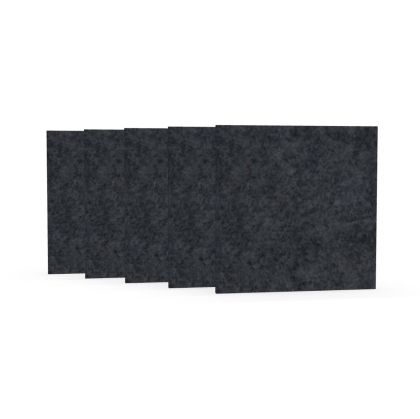 Акустично пано Narbutas Pet, квадрат, 200 х 200 х 9 mm, PET филц, 5 броя, тъмносиво