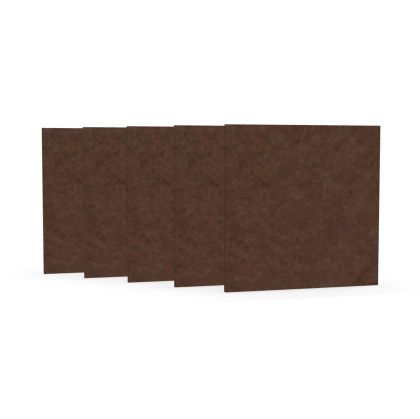 Акустично пано Narbutas Pet, квадрат, 200 х 200 х 9 mm, PET филц, 5 броя, цвят кестен