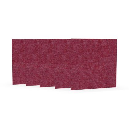 Акустично пано Narbutas Pet, квадрат, 200 х 200 х 9 mm, PET филц, 5 броя, тъмнорозово