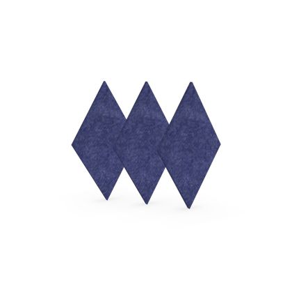 Акустично пано Narbutas Pet, диамант, 115 х 200 х 9 mm, PET филц, 3 броя, синьо