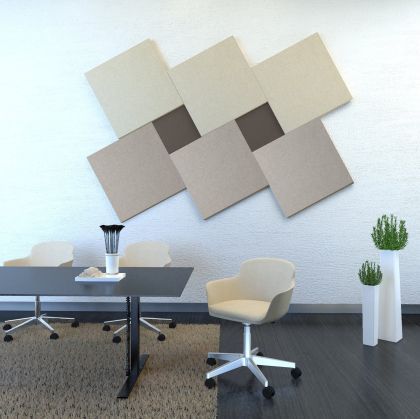 Шумоизолиращ стенен панел Modus Narbuta, 800 x 40 x 800 mm, дамаска Velito Presto светла мента