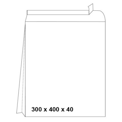 Плик Pigna бял дъно 300х400х40 Стикер