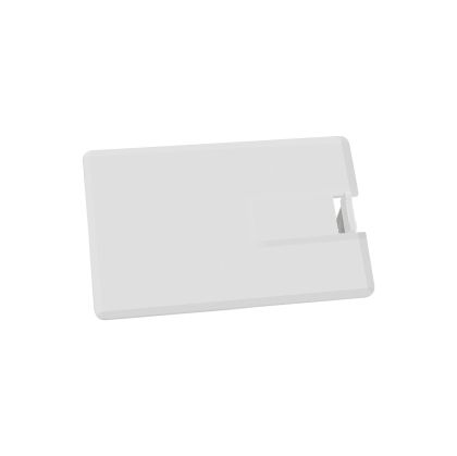 Office 1 USB флаш памет Credit Card, USB 2.0, 8 GB, без лого, бяла