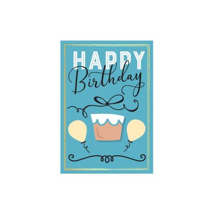 Gespaensterwald Картичка Happy Birthday, синя