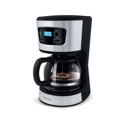 Кафеварка Sencor SCE 3700BK, със стъклена кана, 700 W, LCD