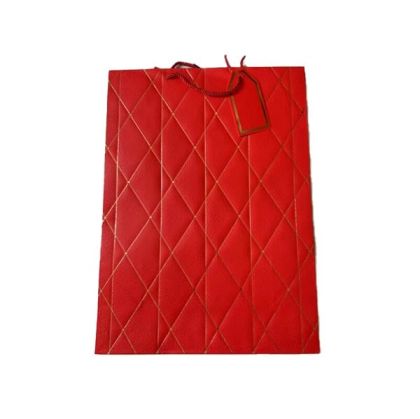 Подаръчна торбичка, каре, 30 х 42 х 12 cm, червена