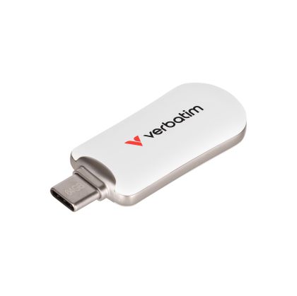USB флаш памет Verbatim Plectra, 64 GB, USB Type-C 3.2, бяла