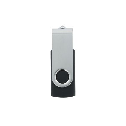 Office 1 USB флаш памет Swivel, USB 2.0, 16 GB, без лого, черна