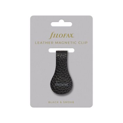 Filofax Клипс Leather, магнитен, черно-сив