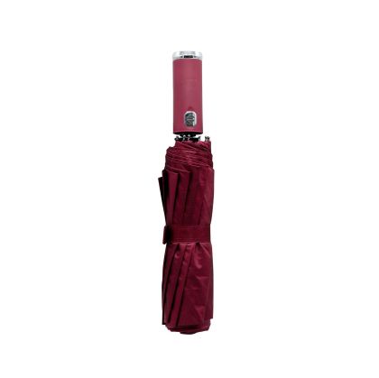 Office 1 Чадър Flashlight, автоматичен, диаметър 102 cm, дръжка-фенер, червен