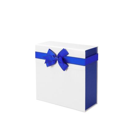 Office 1 Кутия Pearl, сгъваема, 21 х 21 х 9 cm, бяло-синя