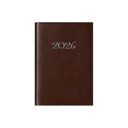 Календар-бележник Виктория, без дати, A5, твърда подвързия, кафяв