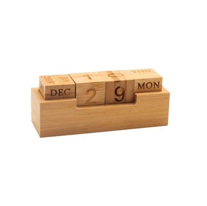 Office 1 Вечен календар Forever, бамбук, 13.5 х 4.3 х 5 cm