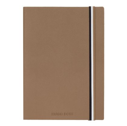 Hugo Boss Тефтер Iconic, А5, широки редове, карамел