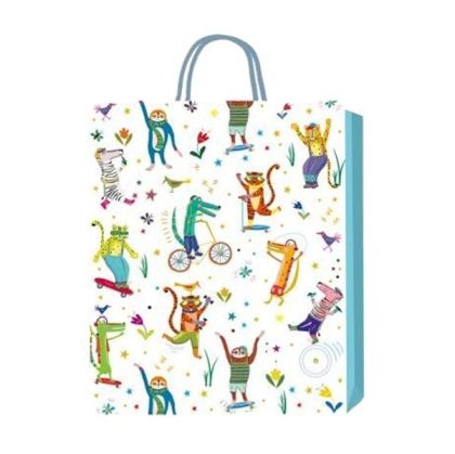 Подаръчна торбичка, детска, 18 х 23 х 8 cm, бяла