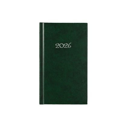 Календар-бележник Слим, седмичник, 9 x 16 cm, зелен